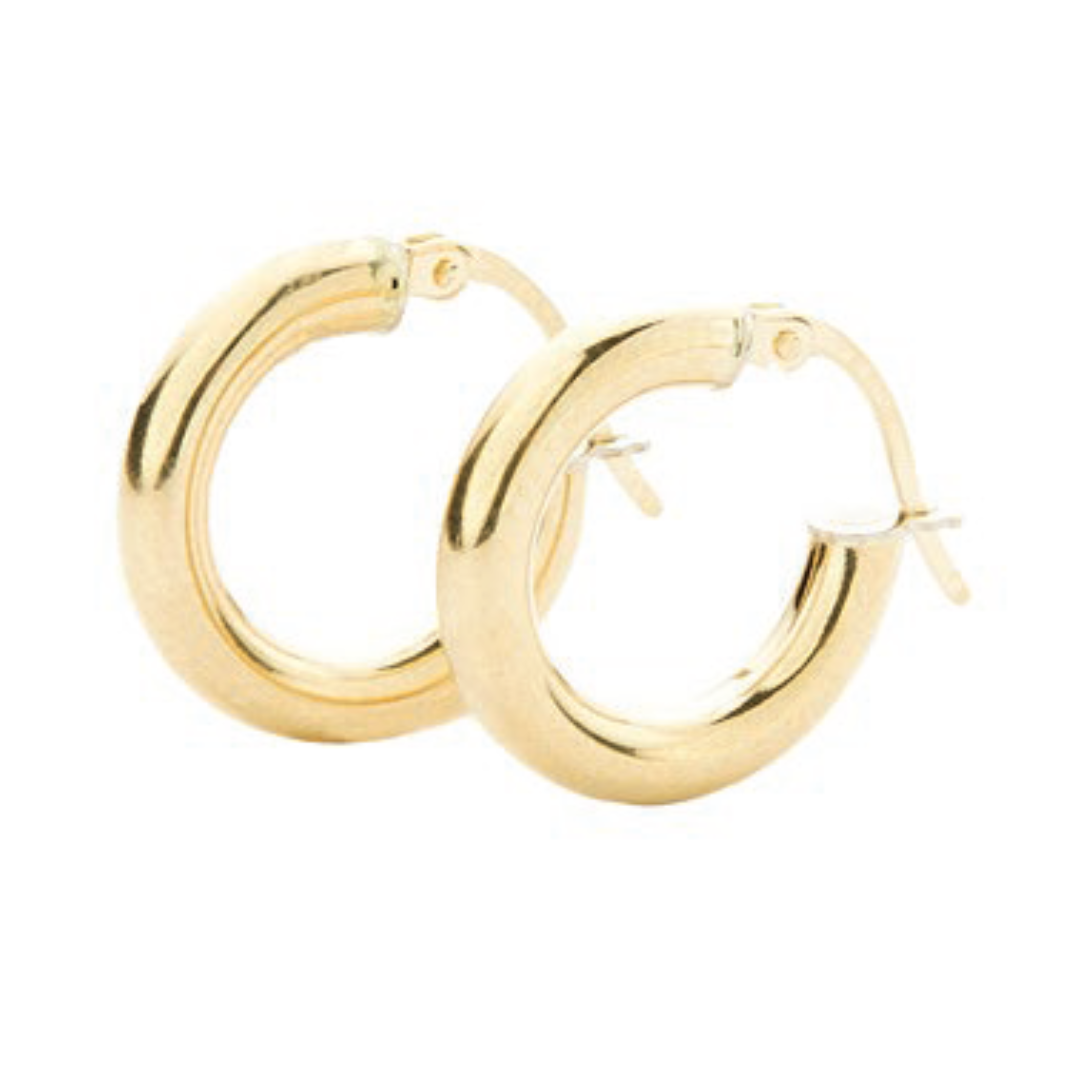 9ct Hoop Earrings (2.5mm tube diameter)